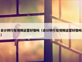 会计转行短视频运营好做吗（会计转行短视频运营好做吗）