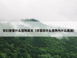 你们更爱什么宠物英文（你喜欢什么宠物为什么英语）