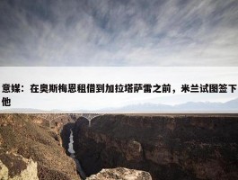 意媒：在奥斯梅恩租借到加拉塔萨雷之前，米兰试图签下他