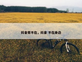 抖音哥不在，抖音 不在身边