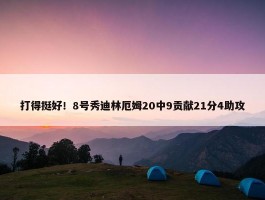 打得挺好！8号秀迪林厄姆20中9贡献21分4助攻