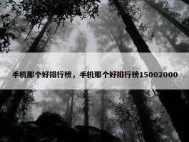 手机那个好排行榜，手机那个好排行榜15002000