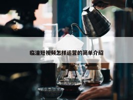 临潼短视频怎样运营的简单介绍