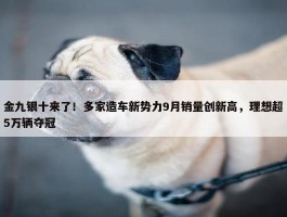 金九银十来了！多家造车新势力9月销量创新高，理想超5万辆夺冠