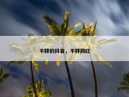 不胖的抖音，不胖网红