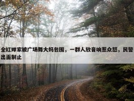 全红婵家被广场舞大妈包围，一群人放音响惹众怒，民警出面制止