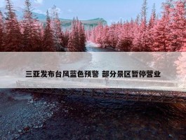 三亚发布台风蓝色预警 部分景区暂停营业