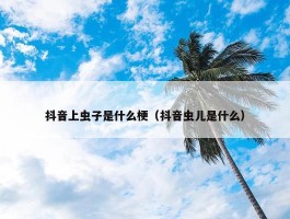 抖音上虫子是什么梗（抖音虫儿是什么）