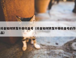 抖音如何转发不带抖音号（抖音如何转发不带抖音号的作品）