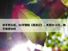 收手吧元彪，66岁翻拍《西游记》，票房仅14万，晚节保得住吗