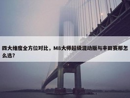 四大维度全方位对比，M8大师超级混动版与丰田赛那怎么选？