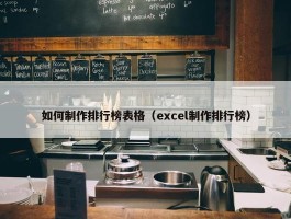 如何制作排行榜表格（excel制作排行榜）