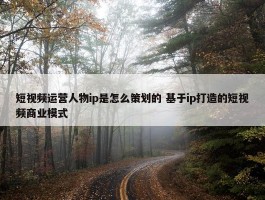 短视频运营人物ip是怎么策划的 基于ip打造的短视频商业模式