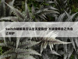 Switch破解商否认任天堂指控 不请律师自己为自己辩护