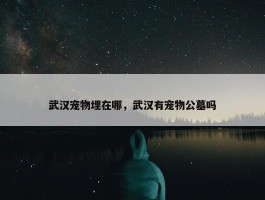 武汉宠物埋在哪，武汉有宠物公墓吗