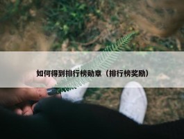 如何得到排行榜勋章（排行榜奖励）