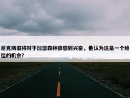 尼克斯旧将对于加盟森林狼感到兴奋，他认为这是一个绝佳的机会？