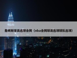 詹姆斯球员选项合同（nba合同球员选项球队选项）