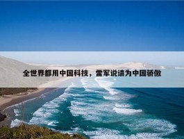 全世界都用中国科技，雷军说请为中国骄傲