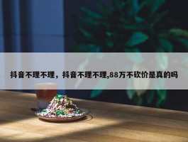 抖音不理不理，抖音不理不理,88万不砍价是真的吗