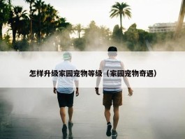 怎样升级家园宠物等级（家园宠物奇遇）