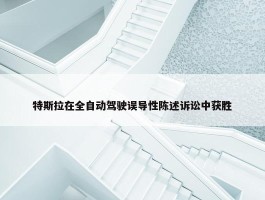 特斯拉在全自动驾驶误导性陈述诉讼中获胜