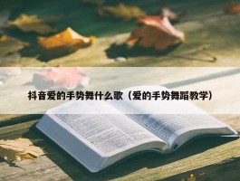 抖音爱的手势舞什么歌（爱的手势舞蹈教学）