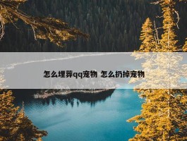 怎么埋葬qq宠物 怎么扔掉宠物