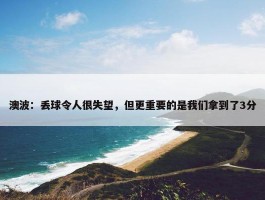 澳波：丢球令人很失望，但更重要的是我们拿到了3分