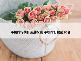 手机排行榜什么最权威 手机排行榜前10名