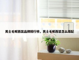 男士毛呢西装品牌排行榜，男士毛呢西装怎么搭配