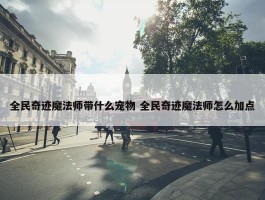 全民奇迹魔法师带什么宠物 全民奇迹魔法师怎么加点