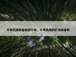 不带天线收音机排行榜，不用天线的矿石收音机