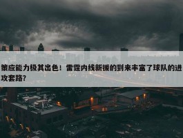 策应能力极其出色！雷霆内线新援的到来丰富了球队的进攻套路？