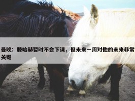 曼晚：滕哈赫暂时不会下课，但未来一周对他的未来非常关键