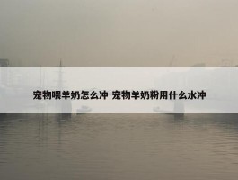 宠物喂羊奶怎么冲 宠物羊奶粉用什么水冲