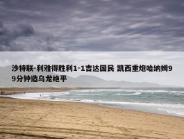 沙特联-利雅得胜利1-1吉达国民 凯西重炮哈纳姆99分钟造乌龙绝平