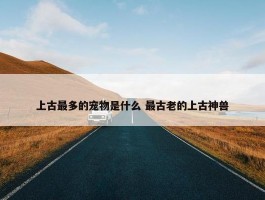 上古最多的宠物是什么 最古老的上古神兽