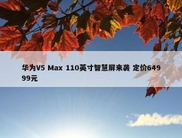 华为V5 Max 110英寸智慧屏来袭 定价64999元