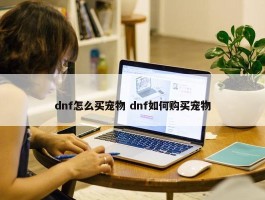 dnf怎么买宠物 dnf如何购买宠物