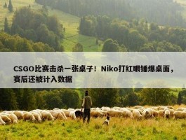 CSGO比赛击杀一张桌子！Niko打红眼锤爆桌面，赛后还被计入数据