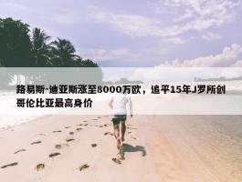 路易斯-迪亚斯涨至8000万欧，追平15年J罗所创哥伦比亚最高身价