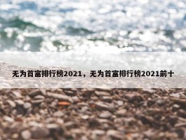 无为首富排行榜2021，无为首富排行榜2021前十