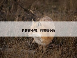 抖音蒋小呢，抖音蒋小改