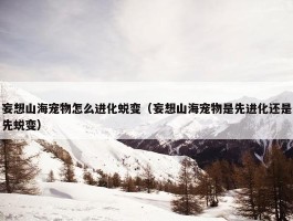 妄想山海宠物怎么进化蜕变（妄想山海宠物是先进化还是先蜕变）