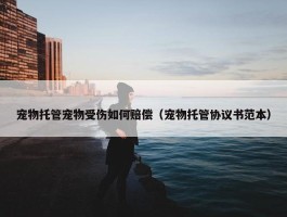 宠物托管宠物受伤如何赔偿（宠物托管协议书范本）