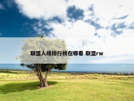 联盟人缘排行榜在哪看 联盟rw