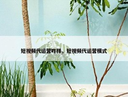 短视频代运营咋样，短视频代运营模式