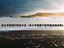 金立手机排行榜多少名（金立手机哪个型号是高端手机）