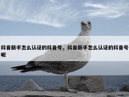 抖音新手怎么认证的抖音号，抖音新手怎么认证的抖音号呢